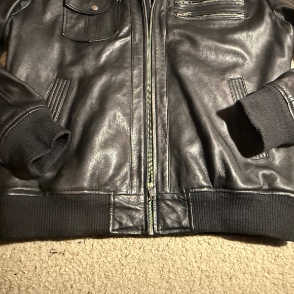 Men's Hooded Leather Jacket | The Jacket Maker | Bravado | XXL - Picture 10 of 12